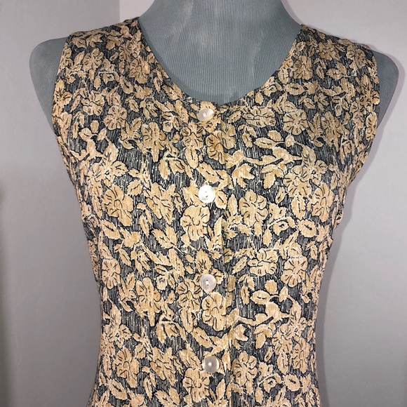 Flared Skirt Button Down Dress Vintage M - Picture 2 of 8